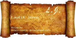 Laufik Jerne névjegykártya